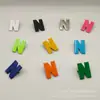 Metal Multicolor Letras Inglesas Macarrón Dopamina Universal Ropa Bolsa Broche Accesorios