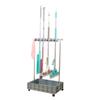 Soporte de Mopa de Acero Inoxidable de Pie Estante de Almacenamiento para Baño Colgador Organizador de Escobas y Mopas Herramienta Corte Láser