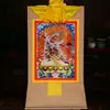 Buda Yuan Hui Ira Maestro Loto Thangka Pintura Colgante Buda Estilo Tíbet Dorado Bronceado Hogar Loto Nacido de la Ira Retrato Dah Shi