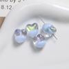 Versão coreana de INS gradiente perfurado amor chocolate doces contas DIY pulseira colar brincos acessórios material