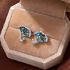 Brincos de cristal com folha de ginkgo em diamante e agulha de prata, moda, temperamento simples, brincos versáteis, brincos de luxo leve, alta qualidade, atacado