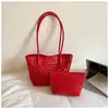Bolsa de Mano Vintage Calada para Mujer 2026 Nueva Tendencia Bolso de Hombro Coreano de Nicho Bolso Tote Simple de Gran Capacidad
