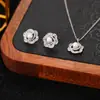 Conjunto de Brincos e Colar Weidni de Luxo Acessível, High-End, Elegante, Moderno e Versátil, Atacado para Mulheres