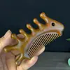 Peine Meridianos de Cabeza, Peine Masajeador de Sándalo Dorado, Peine de Madera de Dientes Abiertos, Peine de Bolas de Cinco Dientes, Herramienta de Masaje para el Hogar, Venta al por Mayor de Regalos