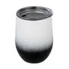 Taza para Huevo Transfronteriza de 12 oz con Aislamiento de Doble Capa de Acero Inoxidable 304, Copa de Vino en Forma de U, Taza Portátil con Forma de Huevo, Venta al por Mayor