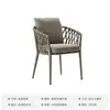 Silla de Ocio para Exteriores Silla de Mimbre Nórdica con Respaldo para Balcón Mesa y Silla Individuales para Patio Combinación Hogar al Aire Libre Real Otro