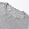Camiseta de Punto de Manga Corta Gris Claro de Alta Gama para Mujer Verano 2026 Nuevo Estilo Holgado Adelgazante Moda Versátil Top