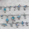 Venda Quente Série Azul Pingente Gato KT Liga de Titânio Brincos Studs 0.9 Rosca Interna Studs para Cartilagem da Orelha Studs da Cóclea Studs de Lábio