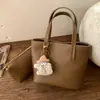 Bolso Cubo para Mujer, Gama Alta, Gran Capacidad, Estilo Coreano, Simple, Bolso de Hombro de Color Sólido, Bolso Cruzado Simple Retro para Mujer
