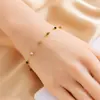 Nuevo Collar de Cadena con Piedras de Colores y Perlas de Acero Inoxidable Chapado en Oro, Diseño de Nicho de Moda Europea y Americana, Estilo Étnico Retro
