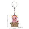 Llavero de Dragón Lindo, Colgante de Bolsa de Dibujos Animados, Buena Suerte en el Año del Dragón, Pequeño Regalo de Merchandising de Anime