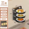 Prateleira dobrável para preparo na cozinha, prateleira de armazenamento multicamadas, organizador de parede sem furos, prateleira de bandeja para ingredientes domésticos