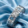 Reloj de pulsera para mujer estilo retro nuevo transfronterizo, bisel cuadrado, incrustado de diamantes, reloj de mujer estilo inglés, correa de acero, venta al por mayor