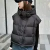 Chaleco de Algodón con Capucha y Doble Cremallera de Diseño Grande Caliente Nuevo Europeo Moda Otoño e Invierno 2025