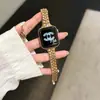 Correa de Metal Delgada de Tres Perlas de Acero Inoxidable Adecuada para Apple Watch iWatch Décima Segunda Generación 11/10Ultrase