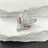 Acessórios de Joias DIY Cabeça de Raposa Banhada a Ouro Cobre Galvanizado Ecológico Diamante Microincrustado Geométrico Grampo de Cabelo Chaveiro Peças de Joia