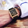Reloj de cuarzo de negocios FENSIR para hombre, esfera cuadrada, venta al por mayor, espejo de luz azul, moda, resistente al agua, reloj de cuarzo para hombre