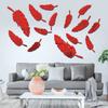 Pegatinas de pared acrílicas transfronterizas, pegatinas de plumas, pegatinas creativas para pared de salón, dormitorio, TV, sofá, fondo, decoración de pared.