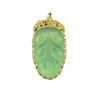 Colgante de Hoja Azul con Incrustaciones de Agua Coleccionable de Alta Calidad Colgante de Cuarzo Ice Leaf Jade Seiko Venta al por Mayor