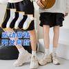 Meias esportivas masculinas, meias de primavera e verão, meias de algodão respiráveis, fundo de toalha, tubo longo, meias esportivas brancas de basquete, maré