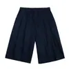 Pantalones Cortos de Pierna Ancha Retro Plisados de Verano Desirabelt Ropa de Trabajo Marca de Moda Sueltos Casuales para Hombre Dc080