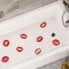Fun-F980 Labio Rojo Personalizado Huella de Labios Decoración de Pared de Fondo para Dormitorio Baño Pegatina Embellecedora Autoadhesiva Removible