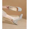 Zapatos de boda color champán, zapatos de novia, vestido de novia HeXiu, tacones altos de plataforma de doble uso, tacón grueso para mujer, zapatos de ceremonia para adultos estilo francés