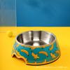 Tazón para Mascotas de Acero Inoxidable y Melamina Creativo de Aspecto Elevado Cuenco de Alimentación para Gatos y Perros Tazón para Gatos Tazón para Perros Suministros para Mascotas Personalización