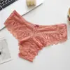 Ropa Interior para Mujer Sexy de Cintura Media Venta Caliente Transfronteriza Encaje Lazo Correa Cruzada Bragas para Mujer Europeas y Americanas