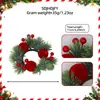 Nueva Decoración Navideña Corona Pequeña Ramas de Pino Simuladas Piñas Bayas Rojas Anillo para Velas Anillo Decorativo Portavelas Navideño Corona