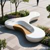 Asiento Exterior de GRC Terrazzo Piedra Tyco Taburete UHPC Hormigón Personalizado Fibra de Vidrio Árbol Piscina Silla de Ocio