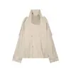 Venta al por mayor transfronteriza 2026 nuevo verano estilo europeo y americano gabardina corta de doble botonadura chaqueta en azul marino