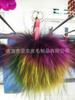 Bola de piel de mapache de 15 cm de pelo real, directa de fábrica, color, sombrero, bola de piel, colgante, bola de piel