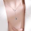 Collar de Calabaza de Plata de Ley 925 para Mujer Cadena de Clavícula Elegante de Lujo Ligero de Gama Alta con Colgante de Diamante Estilo de Moda Nacional Cadena para el Cuello