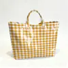 2026 Nuevo Sitio Independiente Transfronterizo Temu Bolso de Mano Impermeable PVC+Lona Portátil de Viaje Bolso de Hombro Bolso Tote