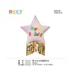 Nuevo globo de papel de aluminio de gran tamaño transfronterizo con borlas de estrella de cinco puntas para decoración de escena y creación de ambiente en fiestas de cumpleaños