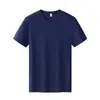 Camisetas para Homens e Mulheres, 80 Unidades de Algodão de Fibra Longa, Camisetas Lisas de Verão de Alta Qualidade com Gola Redonda, Tops Casuais e Versáteis de Manga Curta