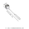 Cuchara de Acero Inoxidable con Mango de Perla Artificial Colorida Estilo Nórdico, Cuchara Redonda Pequeña para Uso Doméstico, Cuchara para Revolver Café, Cuchara para Pastel y Postre