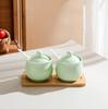 Cocina Frasco de Condimentos Japonés Frasco de Condimentos para el Hogar Caja de Condimentos de Sal Glutamato Monosódico Caja de Almacenamiento Conjunto Combinado Caja de Condimentos con Tapa