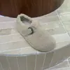 Mocassins Femininos Estilo Birkenstock com 4cm de Elevação, Cobertura Total, Solas Grossas e Forro Peludo para Outono e Inverno
