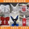 Escultura de espuma personalizada, modelo popular para fotos en redes sociales, decoración de lazo tridimensional grande para exteriores, accesorio de taza de esmalte gigante