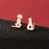 Europa y Estados Unidos pendientes para mascotas de gato y perro mini lindos de varios colores de nicho asimétricos pendientes de corazón huecos en stock