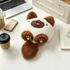 Colgante de Muñeca Gato con Cola de Dibujos Animados Personalizado Accesorios de Broche de Juguete de Peluche para Ropa Accesorios de Tela Rellenos de Algodón Colgante
