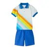 Uniforme escolar estudiantes de primaria uniforme de clase traje deportivo niños uniforme escolar de jardín de infantes traje de actuación arcoíris verano ropa para foto de graduación