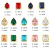 Celebridade Cyber Arte de Unhas Joias de Zircônia Super Brilho Gota d'Água Diamante Quadrado Cor Luz de Luxo Metal Armadura de Noiva Joia de Unha com Diamante Vazado