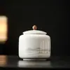 Latas vazias de porcelana de jade com gordura de ovelha de alta qualidade, grandes, meio quilo, recipientes selados para armazenamento, caixa de chá, armazém de chá, latas de chá de cerâmica para chá vermelho e verde