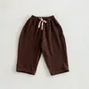 Pantalones de pana para bebé de otoño e invierno, Pantalones infantiles elegantes y versátiles con cordón, Pantalones casuales cálidos y cómodos para bebé