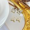 Pendientes franceses sencillos de alta calidad con microincrustaciones de letra H, elegantes, ligeros, de lujo, exquisitos, de moda, combinables con todo, estilo occidental.