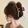 Pinza para el pelo versátil estilo coreano, accesorio para el pelo de color contrastante, nuevo modelo de alta gama 2026, pinza de tiburón de gran volumen para mujer