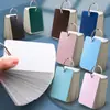 Tarjetas de palabras en inglés Morandi para estudiantes de primaria, tarjetas de memoria blancas portátiles de tapa dura con pinyin, regalo de papelería